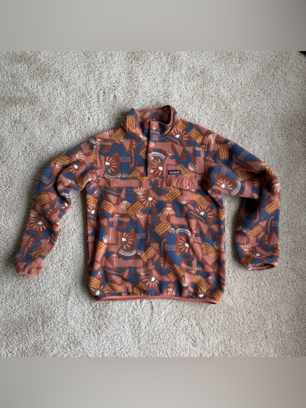 Patagonia Canyon Block Big Sisu Synchilla Fleece Pullover